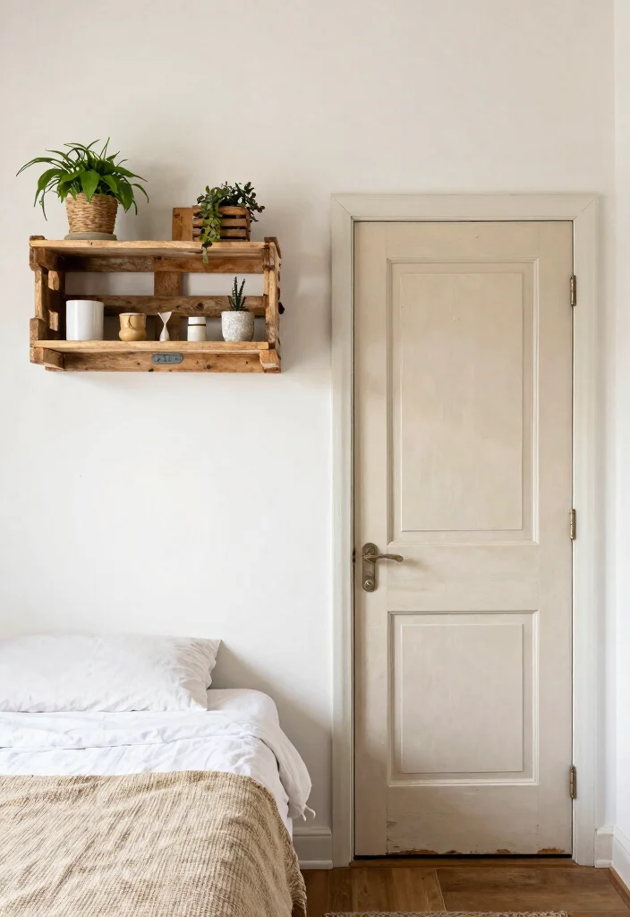 17 Bedroom Wall Design Ideas for Stylish Visual Impact - 13. Upcycled Materials 1