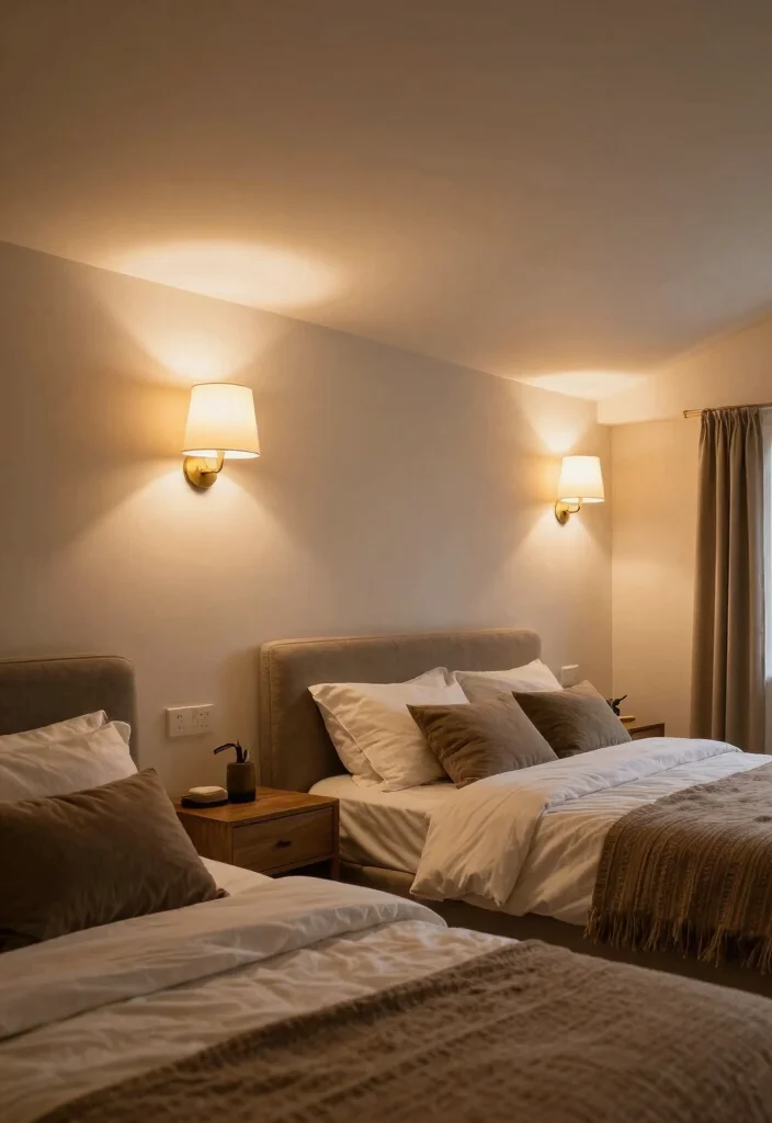 17 Bedroom With Sloped Ceiling Ideas: Cozy Smart Layouts - 15. Install Wall Sconces for Soft Lighting 1