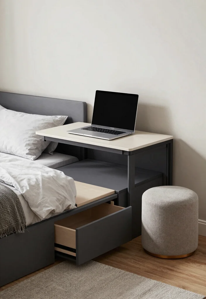 17 Bedroom With Sloped Ceiling Ideas: Cozy Smart Layouts - 5. Choose Multi-functional Furniture 1