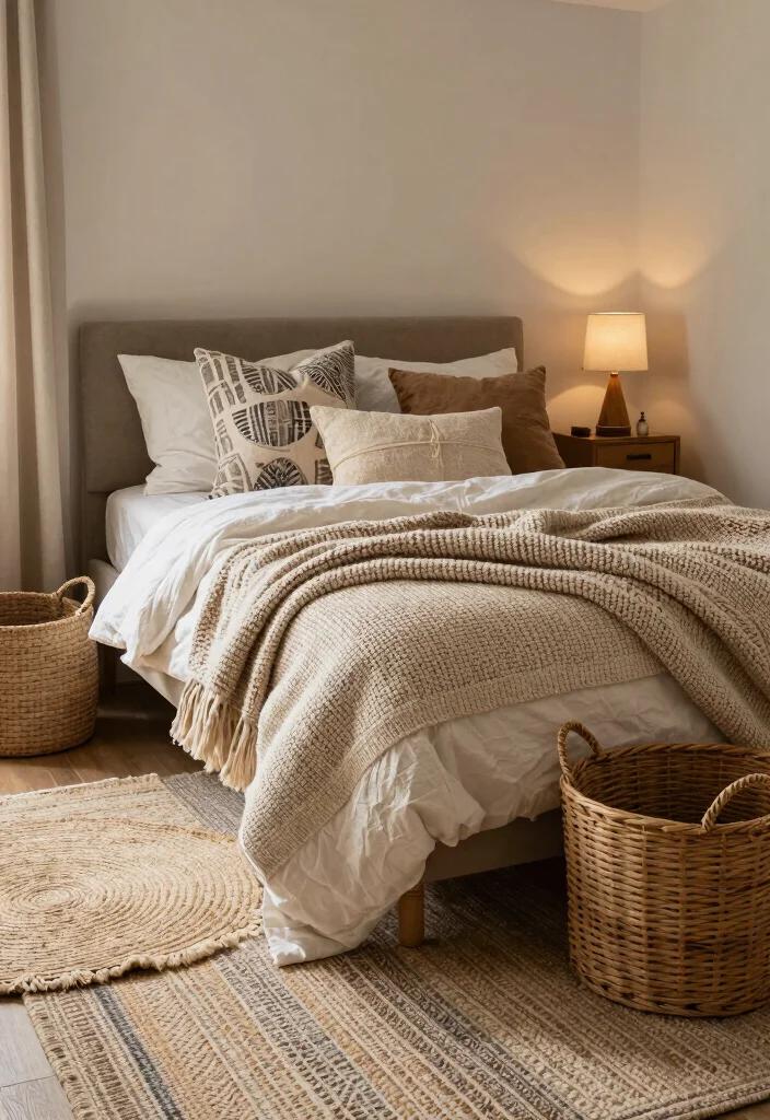 17 Bedroom With Sloped Ceiling Ideas: Cozy Smart Layouts - 9. Incorporate Textural Layers 1