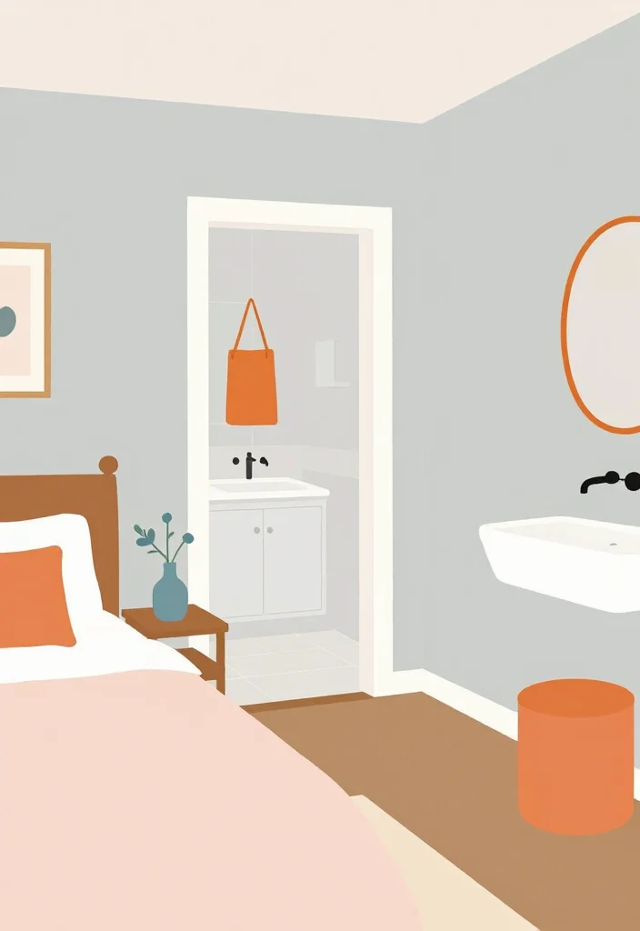 17 Bedroom and Bathroom in One Ideas for a Seamless Open Layout - 6. Color Palette: Create Cohesion 1