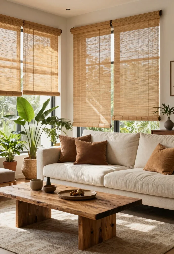 17 Curtain Wall Living Room Ideas: Soft Architectural Drama - 1. Eco-Friendly Materials 1