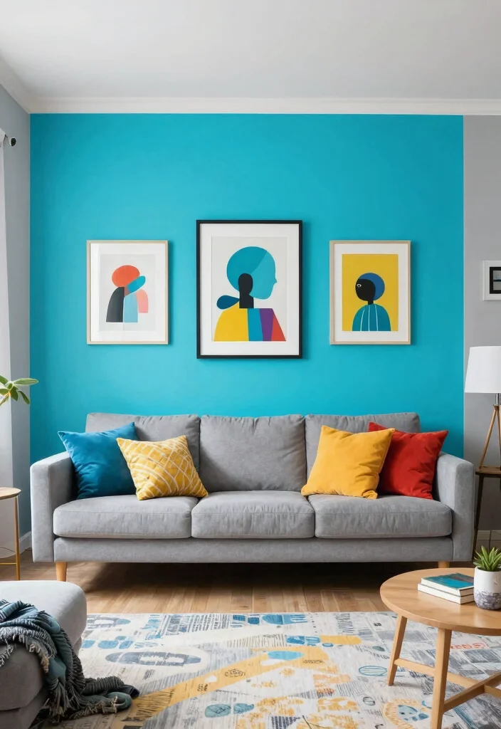17 Feature Wall Ideas for Living Rooms with Bold Visual Impact - 2. Eco-Friendly Paint 1