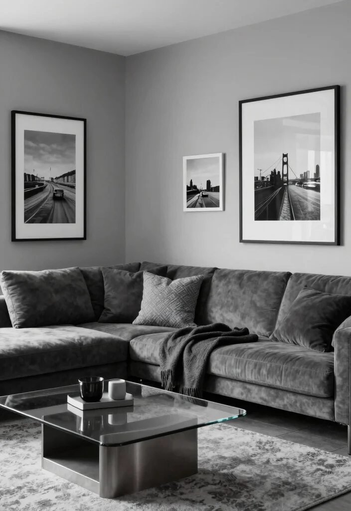 17 Grey Living Room Decor Ideas Timeless Modern Neutrals - 1. Monochrome Magic 1