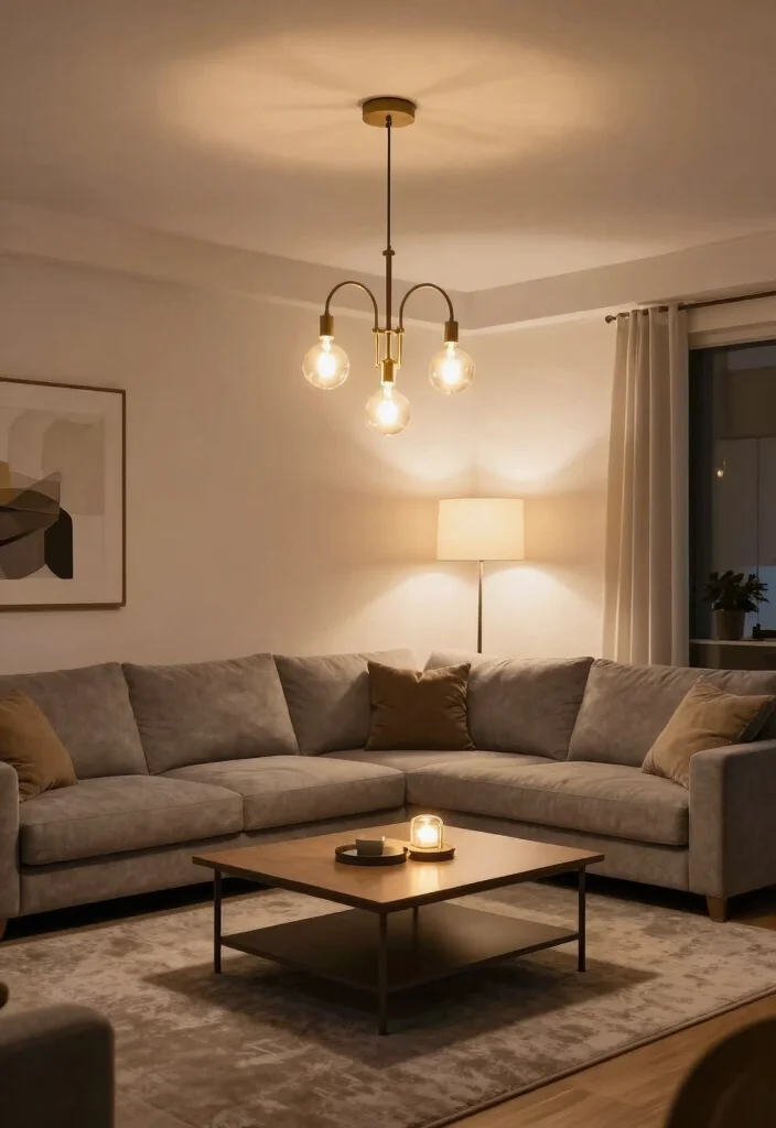 17 Grey Living Room Decor Ideas Timeless Modern Neutrals - 12. Smart Lighting Choices 1