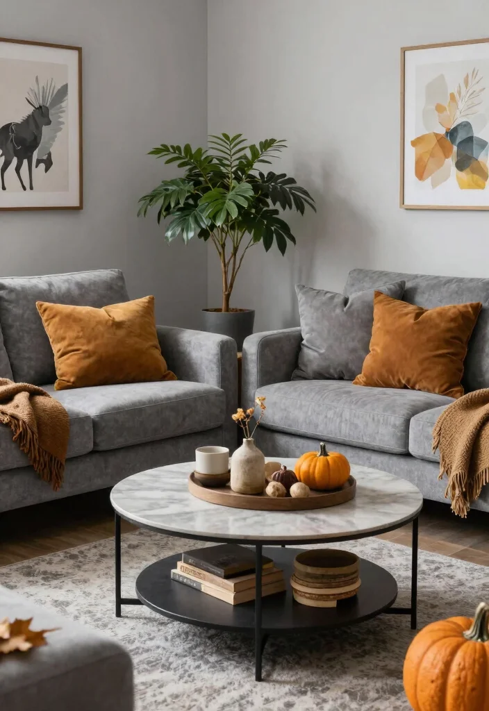 17 Grey Living Room Decor Ideas Timeless Modern Neutrals - 15. Seasonal Decor Updates 1