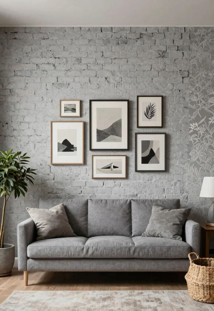 17 Grey Living Room Decor Ideas Timeless Modern Neutrals - 7. Textured Wall Treatments 1