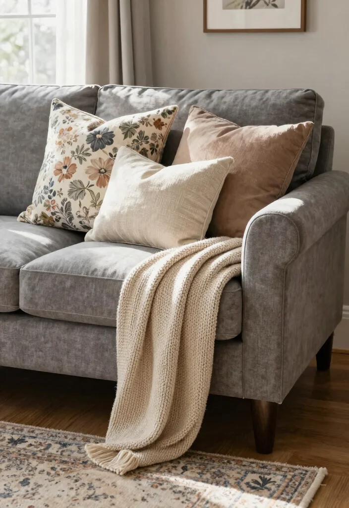 17 Hobby Lobby Farmhouse Decor Living Room Ideas Cozy Classic - 1. Layered Textiles for Comfort 1