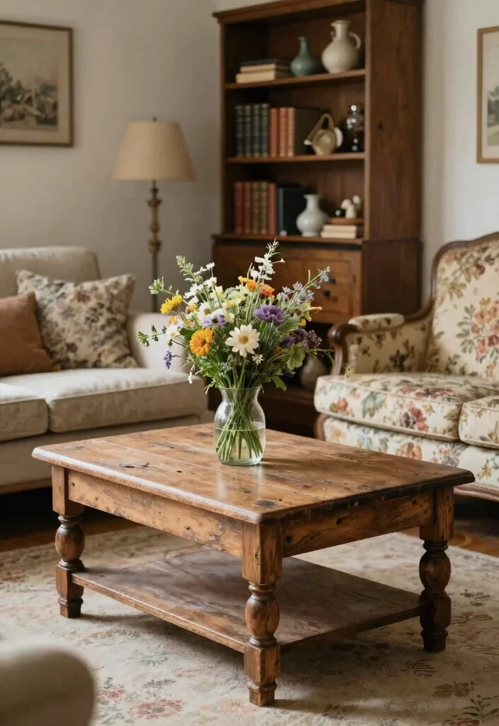 17 Hobby Lobby Farmhouse Decor Living Room Ideas Cozy Classic - 2. Vintage Furniture Finds 1