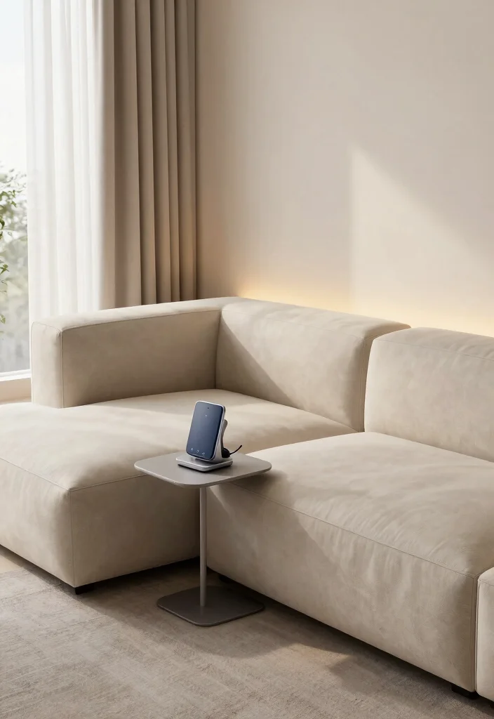 17 L Sofa Living Room Modern Ideas: Sleek Functional Layouts - 15. Incorporate Smart Technology 1