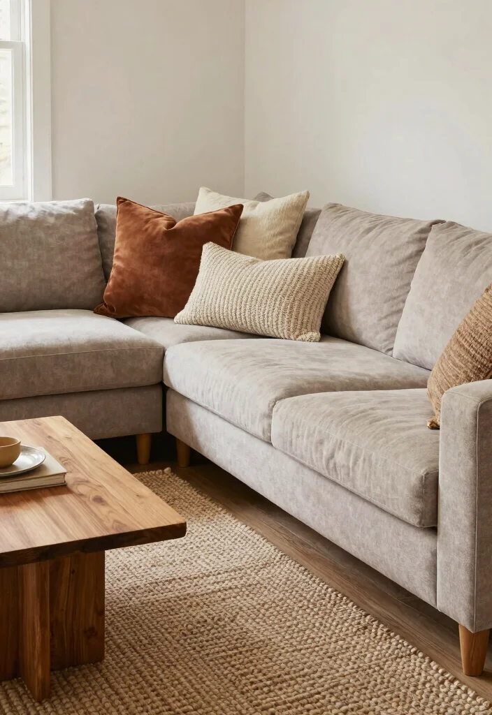 17 L Sofa Living Room Modern Ideas: Sleek Functional Layouts - 5. Layer Textures for Depth 1