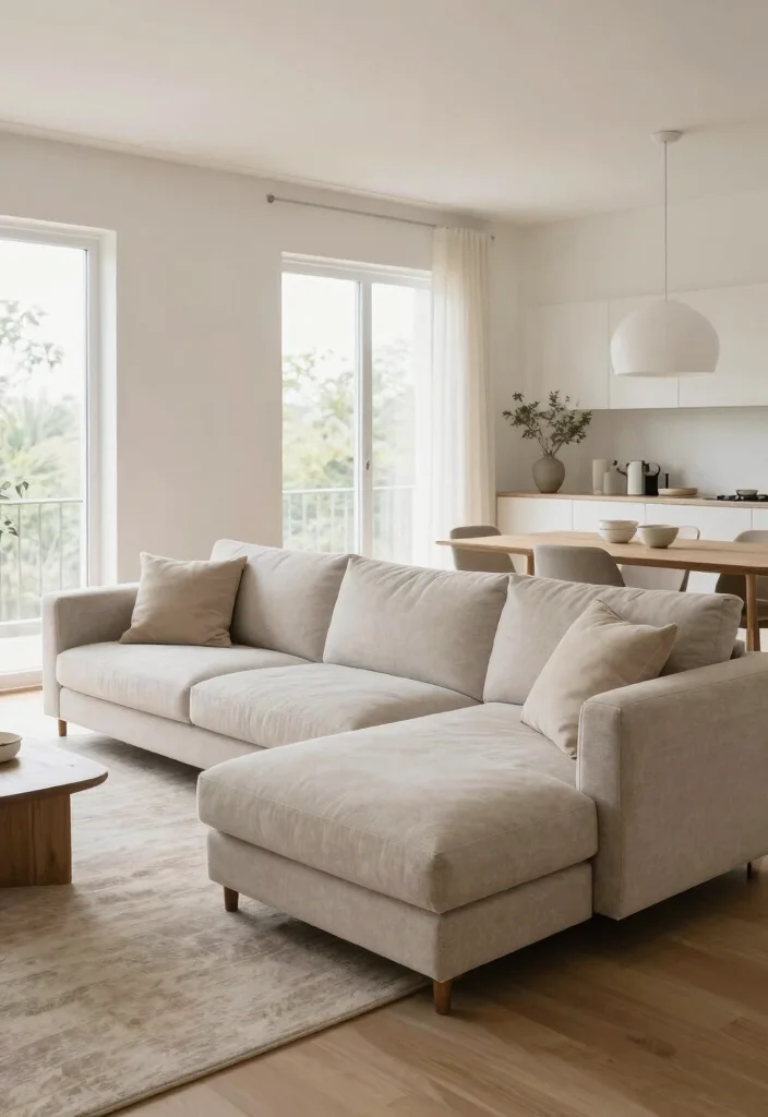 17 L Sofa Living Room Modern Ideas: Sleek Functional Layouts - 6. Open Concept Appeal: Seamless Design 1