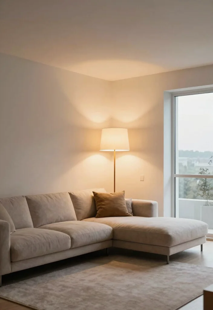 17 L Sofa Living Room Modern Ideas: Sleek Functional Layouts - 7. Stylish Lighting Solutions 1