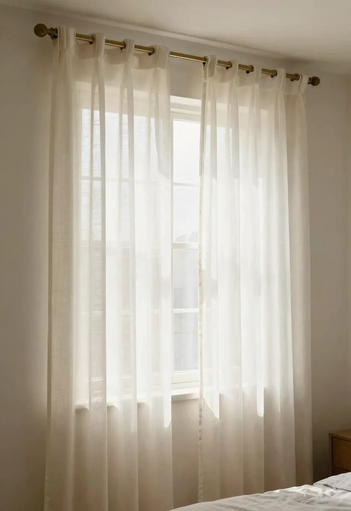 17 Small Bedroom Decor Ideas for Couples: Romantic and Practical - 15. Soft Window Treatments 1