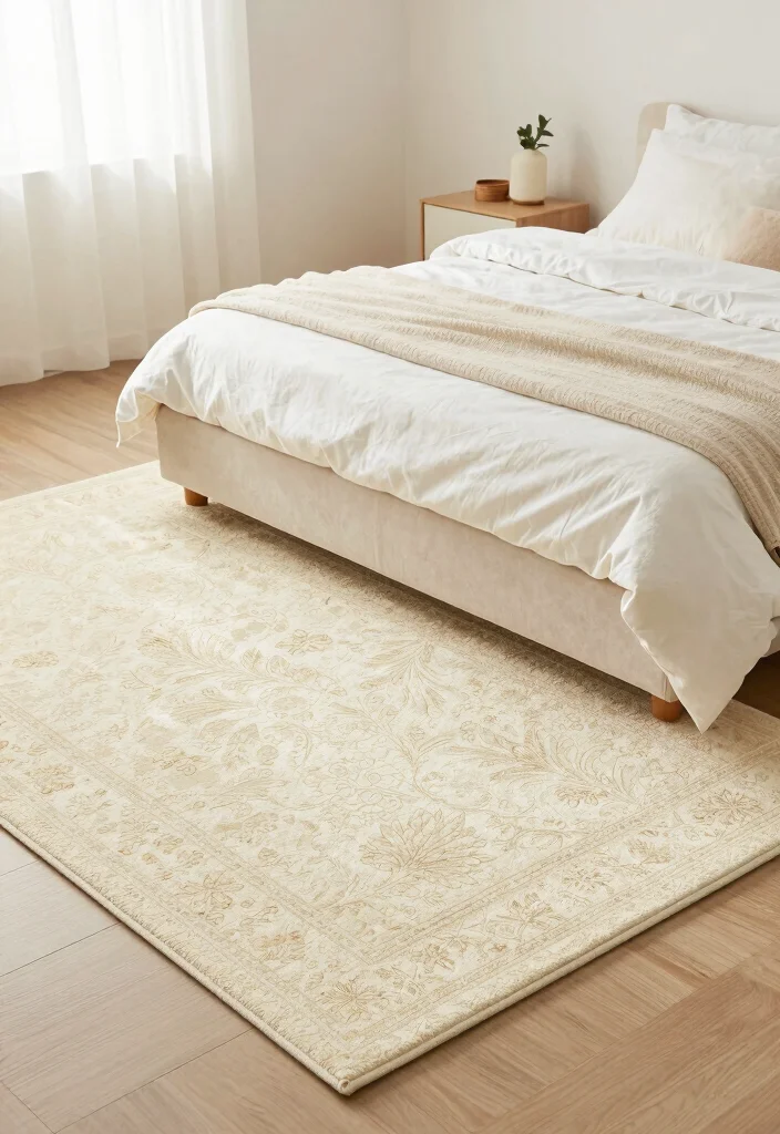 17 Small Bedroom Decor Ideas for Couples: Romantic and Practical - 8. Romantic Rugs 1