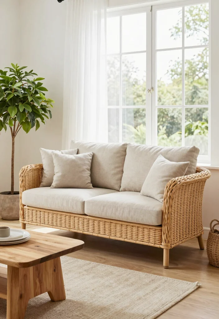 17 Sofa Ideas for Living Room That Work for Any Style - 12. Stylish Outdoor-Inspired Sofa 1