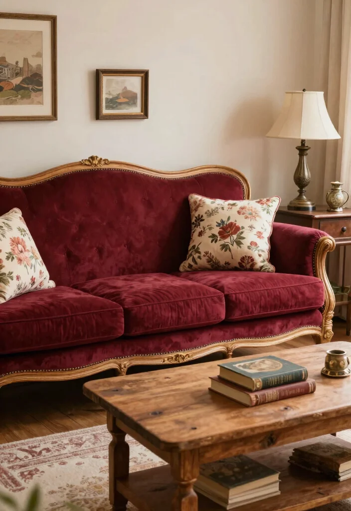 17 Sofa Ideas for Living Room That Work for Any Style - 7. Vintage-Inspired Charm 1