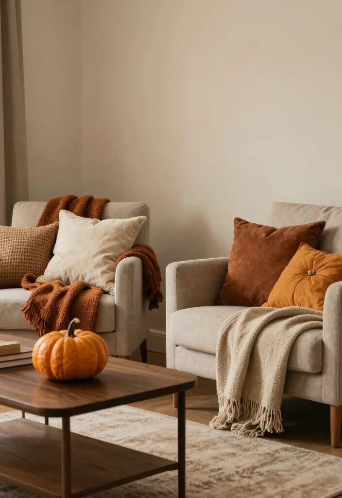 17 Two Chairs Living Room Ideas for Balanced Cozy Layouts - 13. Seasonal Decor Changes 1