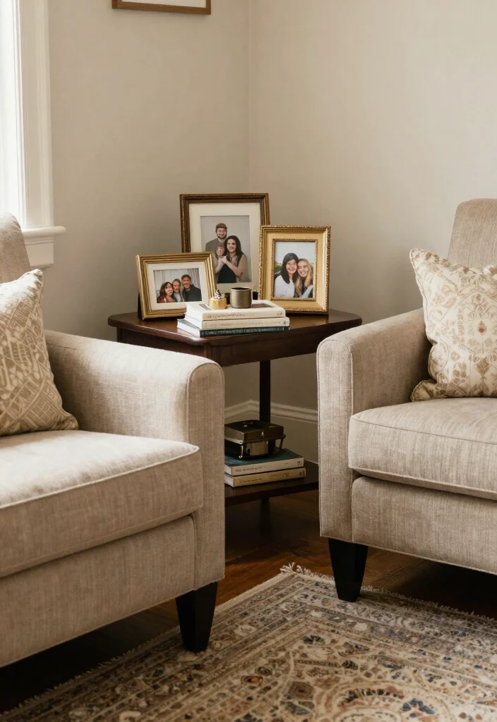 17 Two Chairs Living Room Ideas for Balanced Cozy Layouts - 16. Incorporating Personal Elements 1
