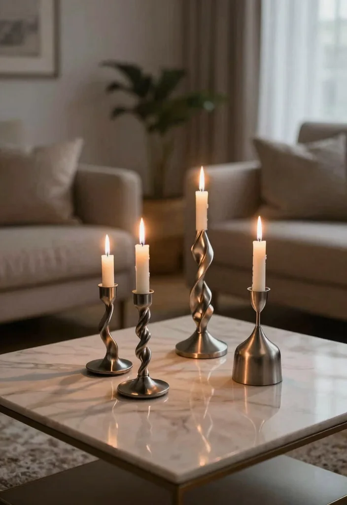 17 Wall Candle Holders Living Room Ideas for a Warm Ambient Glow - 12. Twisted Metal Candle Holders 1