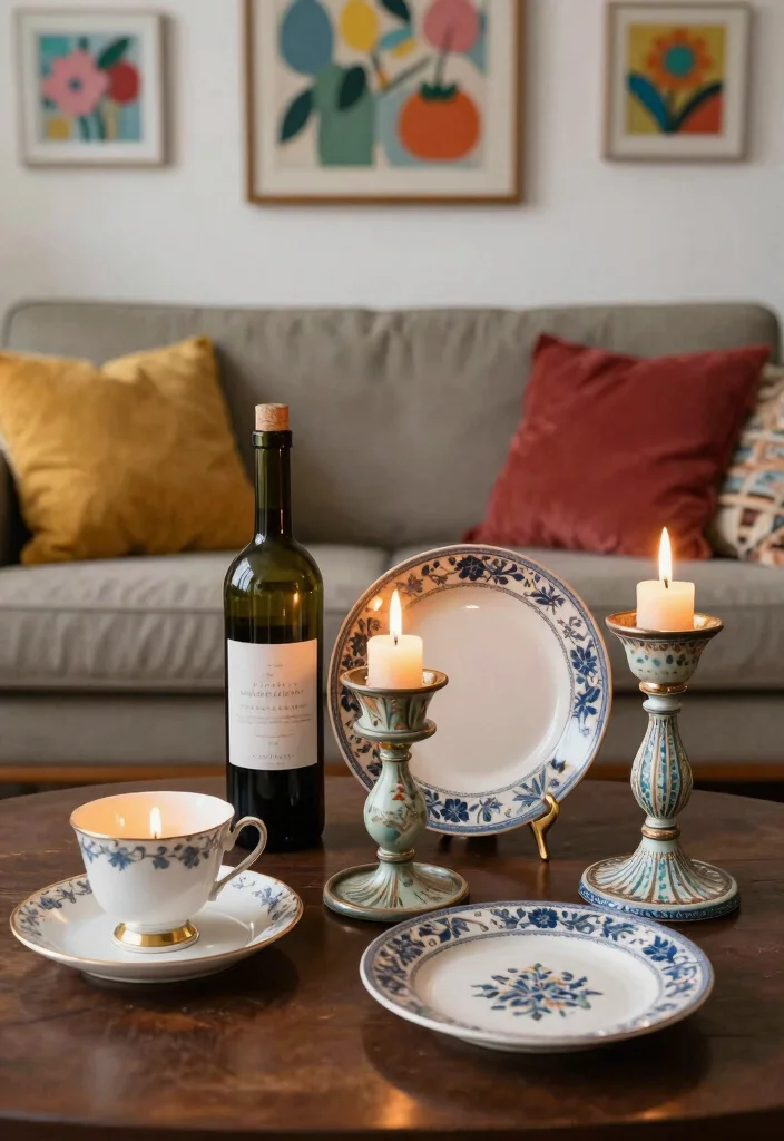 17 Wall Candle Holders Living Room Ideas for a Warm Ambient Glow - 7. Vintage Repurposed Holders 1