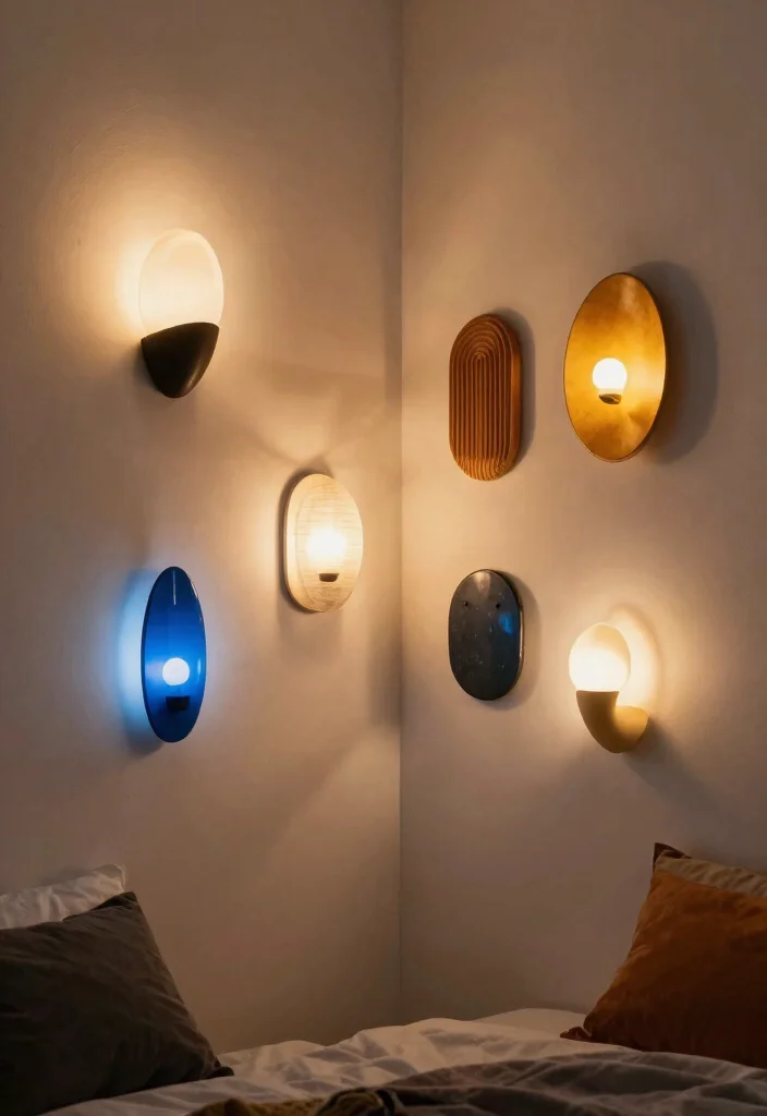17 Wall Lamps Bedroom Ideas to Maximize Space and Create Cozy Lighting - 13. Unique Shapes and Designs 1