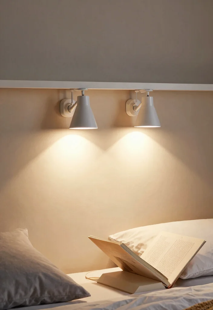 17 Wall Lamps Bedroom Ideas to Maximize Space and Create Cozy Lighting - 8. Adjustable Clip-On Wall Lamps 1