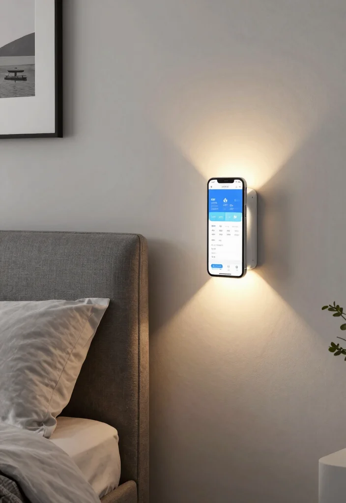 17 Wall Lamps Bedroom Ideas to Maximize Space and Create Cozy Lighting - 9. Smart Wall Lamps 1