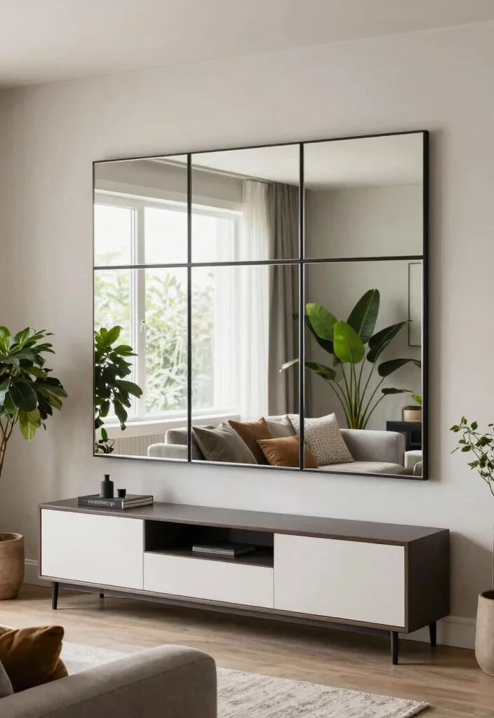 17 Window Mirror Wall Decor Living Room Ideas Light Expanding - 4. Multi-Panel Window Mirror 1