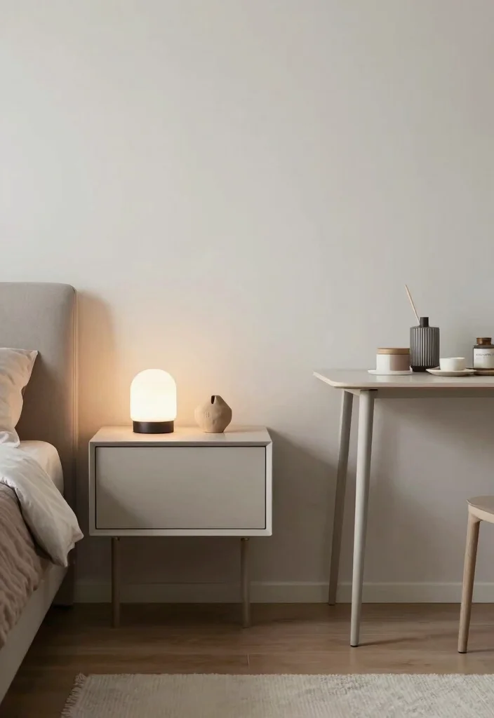 18 Bedroom Designs Small Spaces That Feel Open and Cozy - 13. Minimalist Nightstands 1
