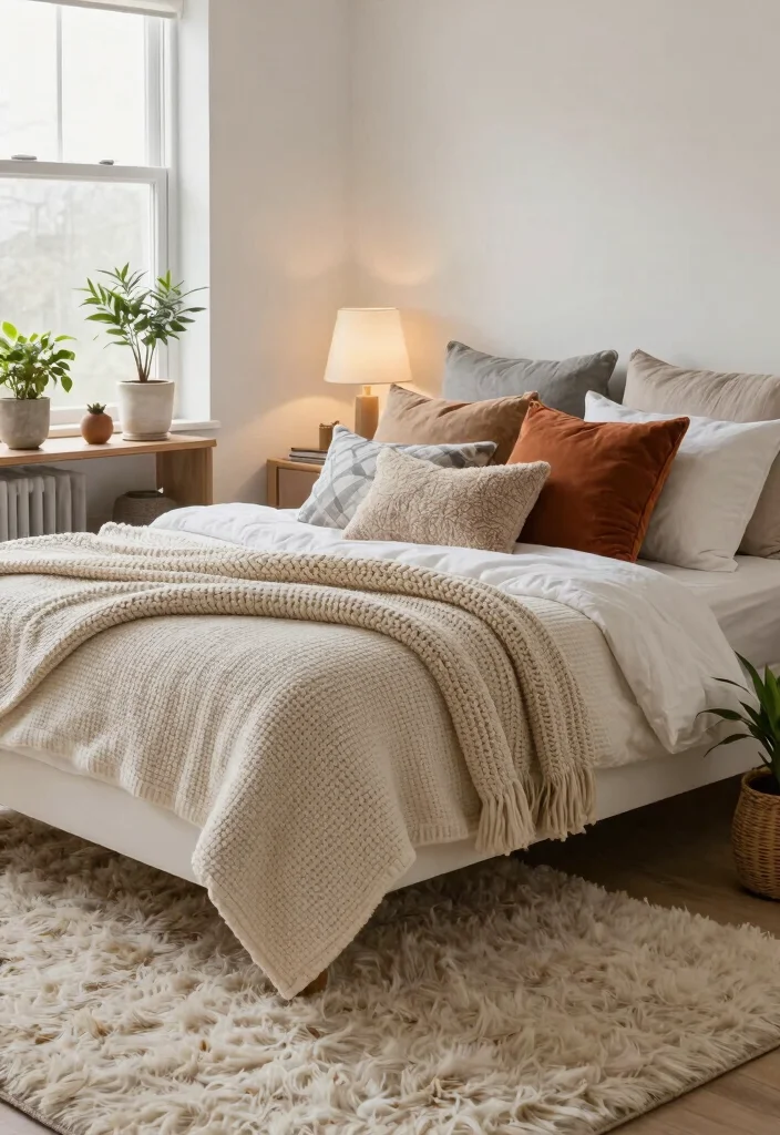 18 Bedroom Designs Small Spaces That Feel Open and Cozy - 3. Cozy Textures 1