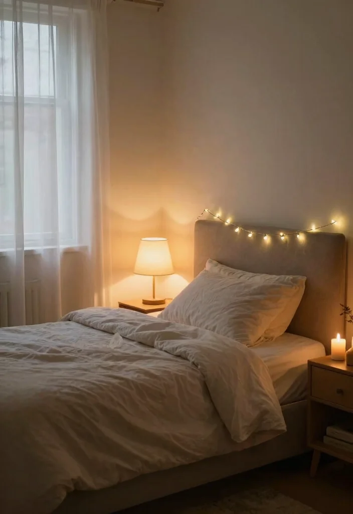 18 Bedroom Designs Small Spaces That Feel Open and Cozy - 6. Soft Lighting 1