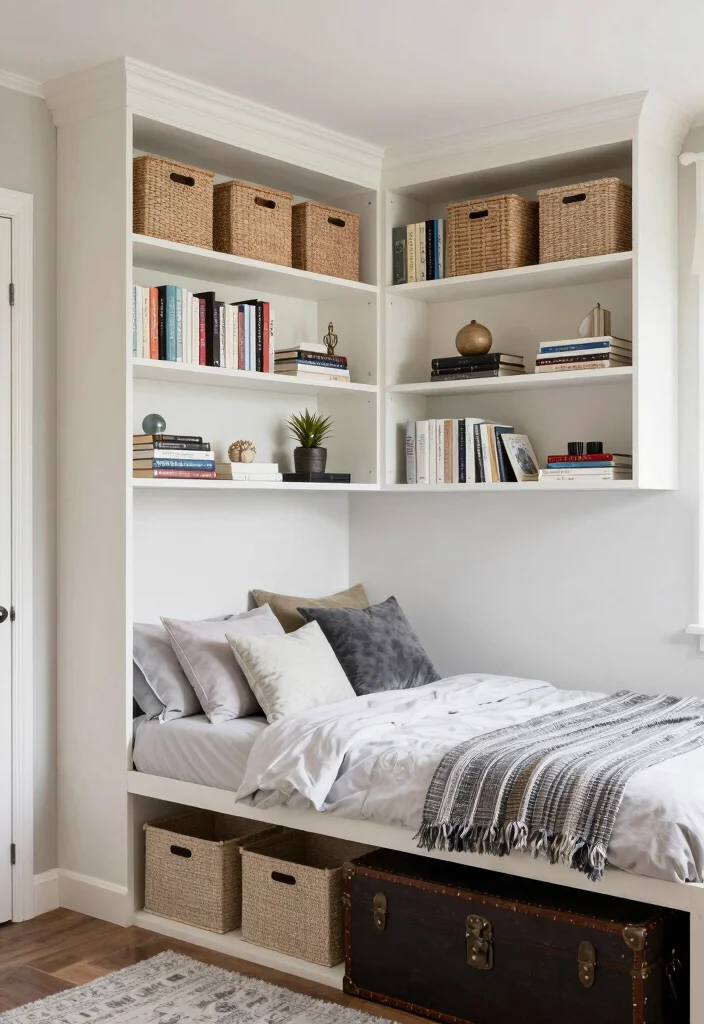18 Bedroom Designs Small Spaces That Feel Open and Cozy - 7. Customized Storage Solutions 1