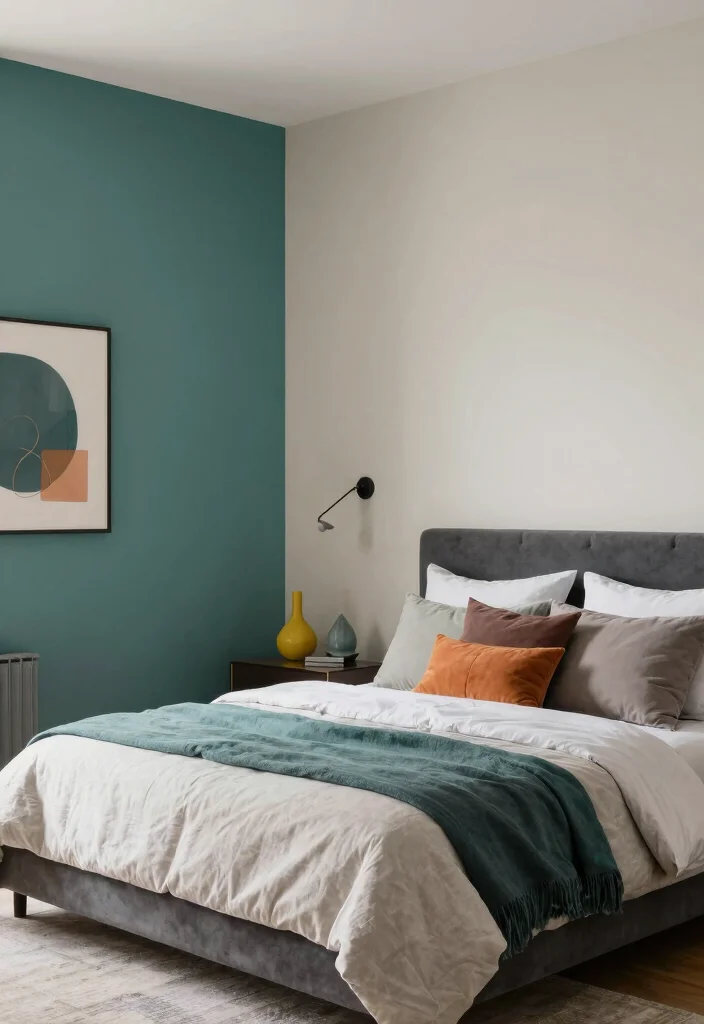 18 Bedroom Ideas Indian Style Elegant Cultural Comfort - 15. Serene Color-Blocking 1