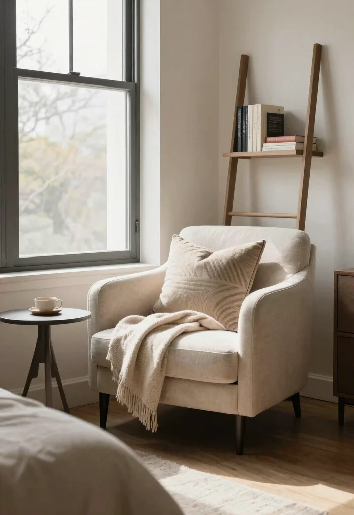 18 Bedroom With Bathroom Open Space Ideas: Luxury Flow - 16. Cozy Reading Nooks 1