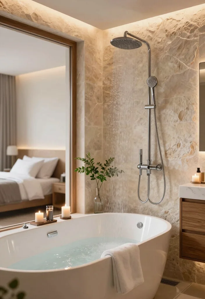 18 Bedroom With Bathroom Open Space Ideas: Luxury Flow - 3. Spa-like Features 1