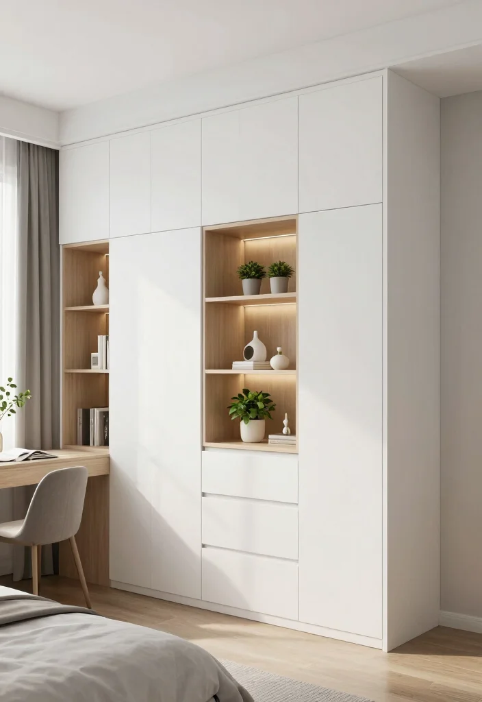 18 Bedroom With Bathroom Open Space Ideas: Luxury Flow - 5. Built-in Storage Solutions 1