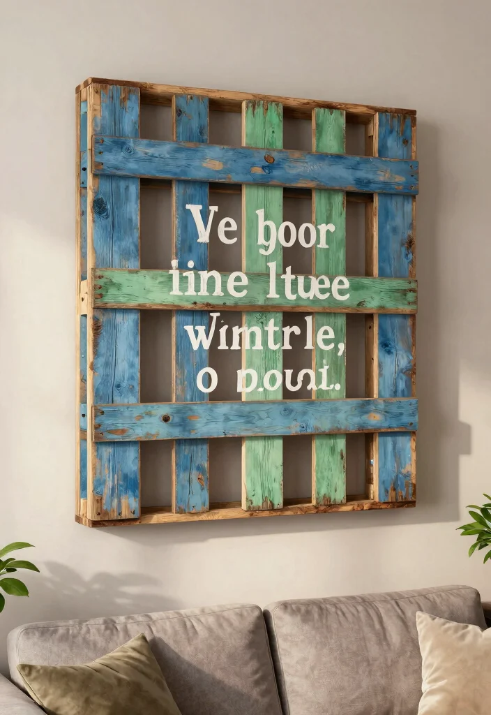 18 DIY Living Room Wall Decor Ideas: Creative & Budget Friendly - 1. Upcycled Wood Pallet Art 1