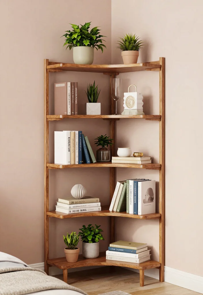 18 Extra Storage Ideas for Your Bedroom: Hidden Smart Solutions - 5. Corner Shelving Units 1