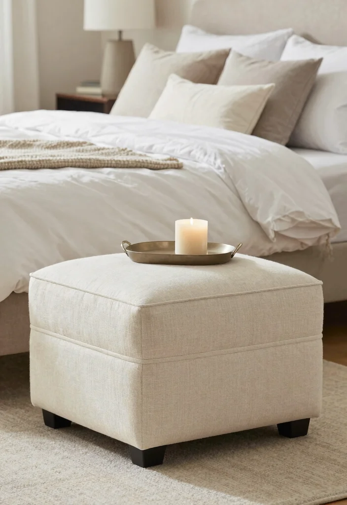 18 Extra Storage Ideas for Your Bedroom: Hidden Smart Solutions - 6. Hidden Storage Ottomans 1
