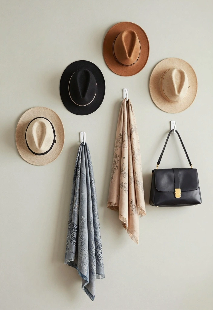 18 Extra Storage Ideas for Your Bedroom: Hidden Smart Solutions - 7. Wall-Mounted Hooks 1