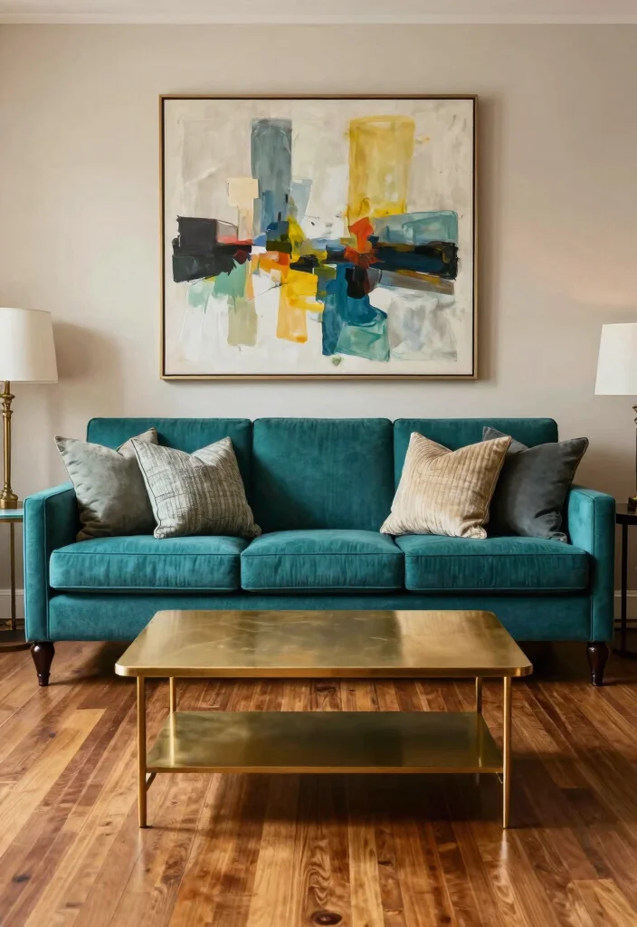 18 Living Room Green Sofa Ideas Fresh Versatile Styling - 8. Classic Teal Tones 1