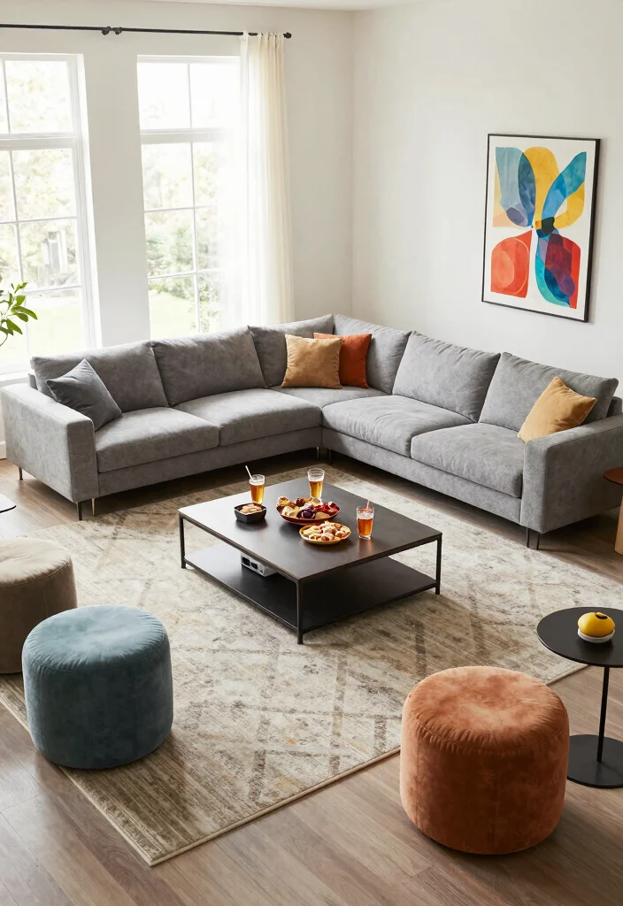 18 Modular Sofa Living Room Ideas: Flexible Contemporary Living - 3. Versatile Arrangements for All Occasions 1