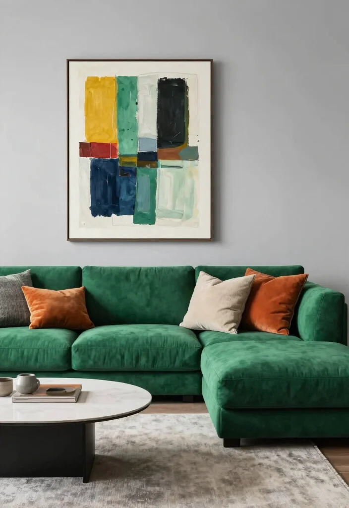 18 Modular Sofa Living Room Ideas: Flexible Contemporary Living - 5. Bold Colors for a Striking Impact 1