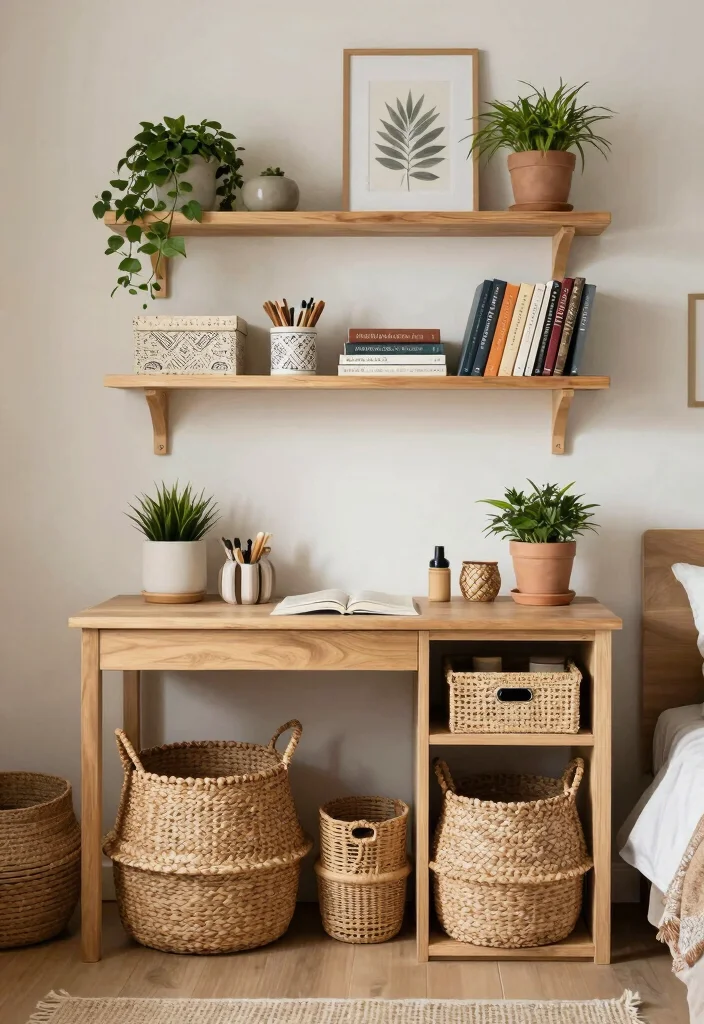 18 Room Ideas for Teenagers: Trendy Personal Spaces with Bohemian Vibes - 14. Stylish Storage Solutions 1