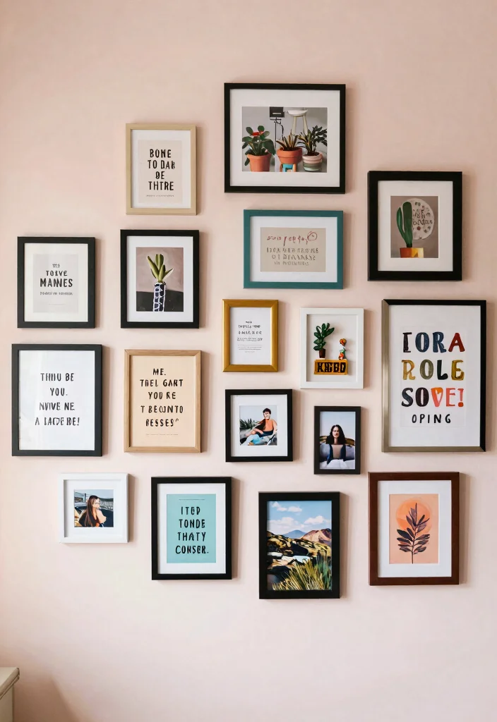 18 Room Ideas for Teenagers: Trendy Personal Spaces with Bohemian Vibes - 3. Inspirational Wall Gallery 1