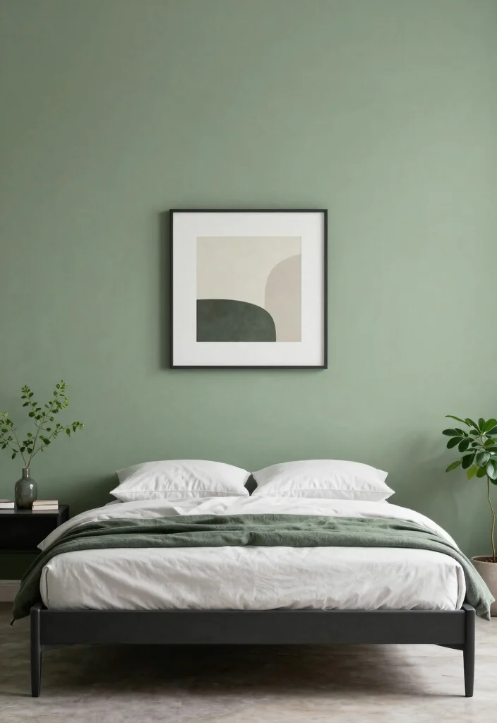 18 Sage Green Bedroom Decor Ideas: Cozy, Trendy, Aesthetic - 9. Minimalist Approach 1