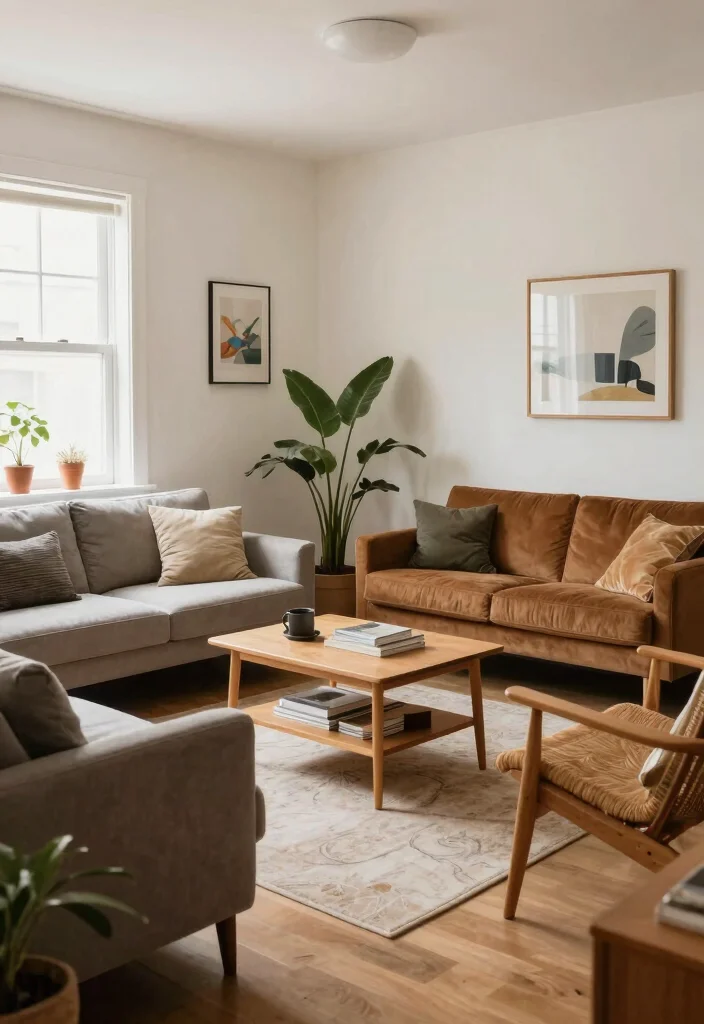 18 Small Apartment Living Room Decor Ideas Smart and Stylish - 16. Play with Layouts 1