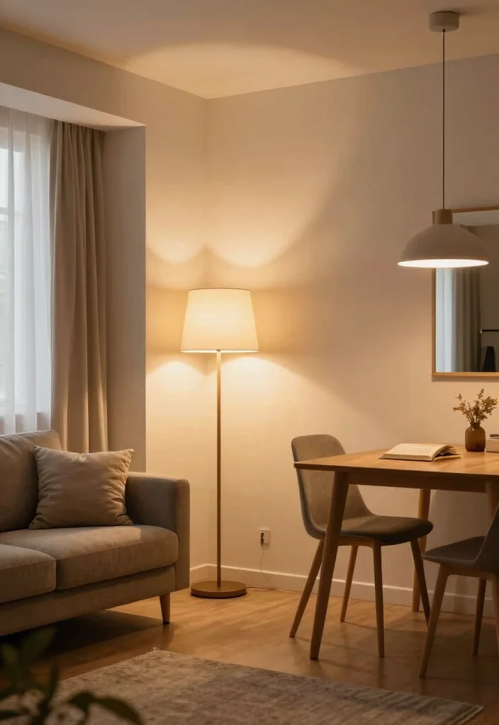 18 Small Apartment Living Room Decor Ideas Smart and Stylish - 4. Incorporate Smart Lighting Solutions 1