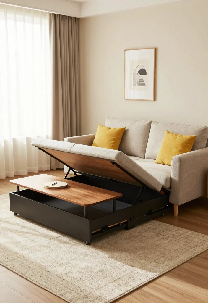 18 Small Living Room Ideas: Apartment Smart Space Solutions - 1. Embrace Multi-Functional Furniture 1